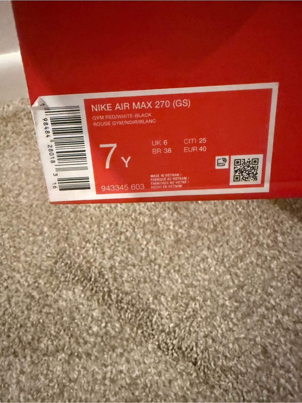 Nike Air Max 270 Women’s Shoes - Red/Black - Picture 7 of 7